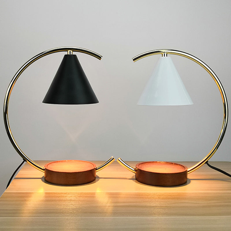 Melting Wax Lamp Candle Light Solid Wood Base Aromatherapy Diffuser