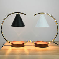Melting Wax Lamp Candle Light Solid Wood Base Aromatherapy Diffuser
