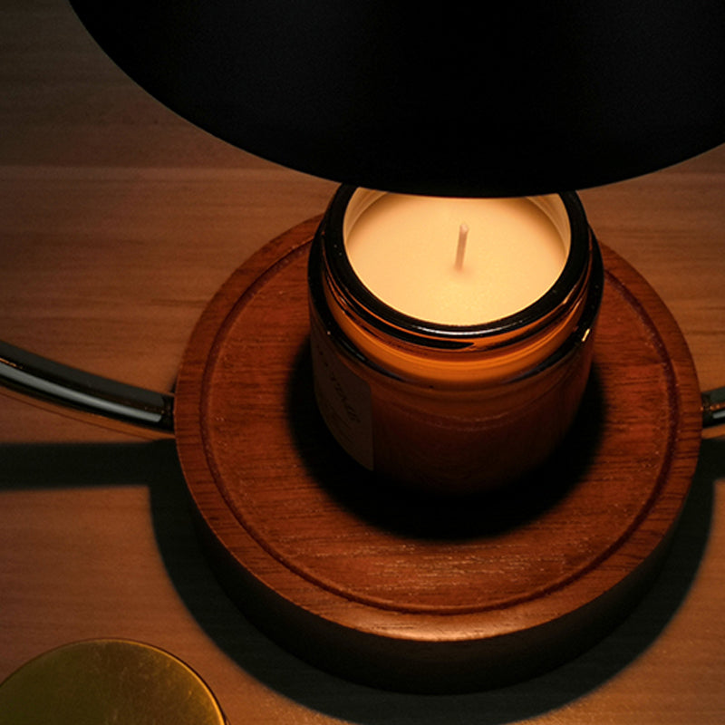 Melting Wax Lamp Candle Light Solid Wood Base Aromatherapy Diffuser