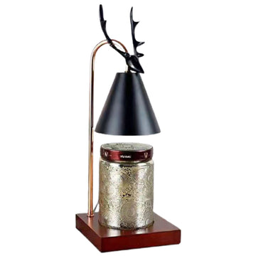 Adjustable Height Melting Wax Lamp Candle Solid Wood Base Aromatherapy Diffuser