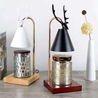 Adjustable Height Melting Wax Lamp Candle Solid Wood Base Aromatherapy Diffuser