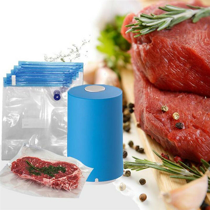 Mini Electronic Fresh Food Sealer Vacuum Handheld Reusable Sealing Bags