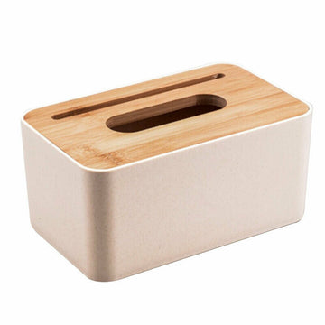 Bamboo Wood Tissue Box Multi-function Storage Household Mobile Phone Holder