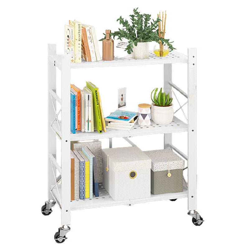 Multi-layer Folding Kitchen Shelf Trolley Oven Storage Rack Installation-free
