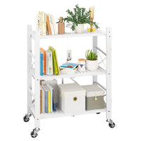 Multi-layer Folding Kitchen Shelf Trolley Oven Storage Rack Installation-free