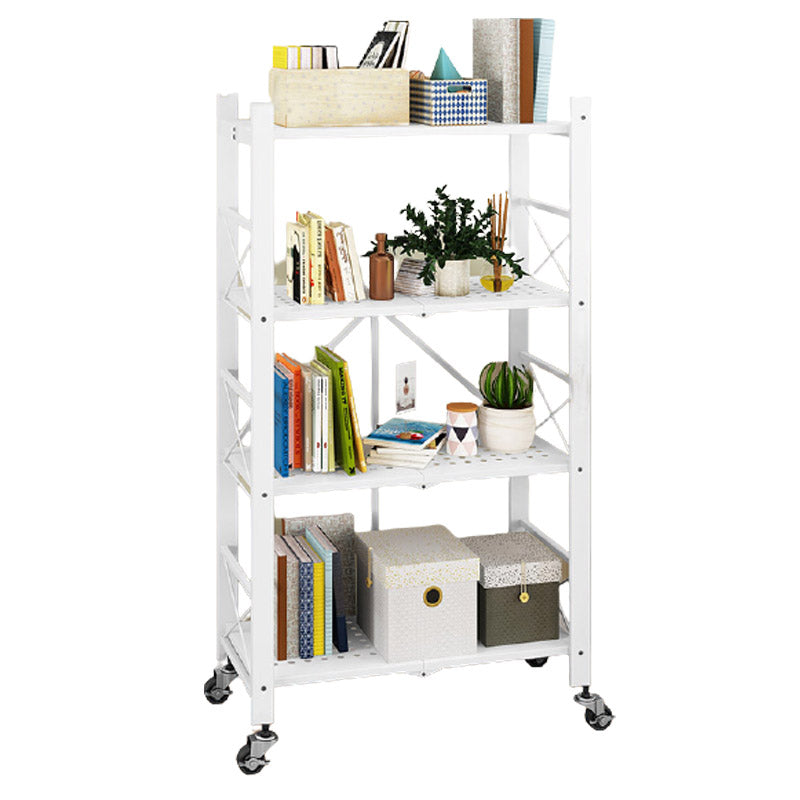 Multi-layer Folding Kitchen Shelf Trolley Oven Storage Rack Installation-free
