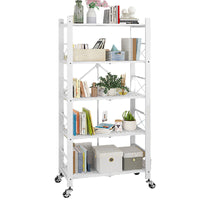 Multi-layer Folding Kitchen Shelf Trolley Oven Storage Rack Installation-free