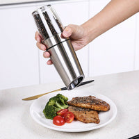 Smart Electric Pepper Muller Spice Sauce Mill BBQ Grinding Bottle 3 LED Light