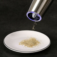 Smart Electric Pepper Muller Spice Sauce Mill BBQ Grinding Bottle 3 LED Light