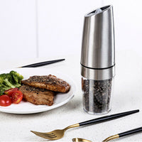 Smart Electric Pepper Muller Spice Sauce Mill BBQ Grinding Bottle 3 LED Light