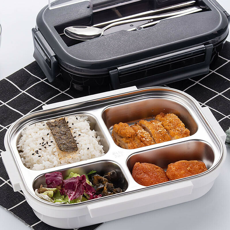 Large Stainless Steel Bento Lunch Box Durable Leak-Resistant Stylish
