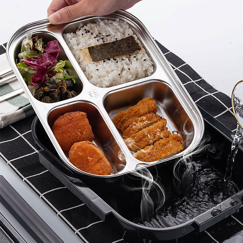 Large Stainless Steel Bento Lunch Box Durable Leak-Resistant Stylish