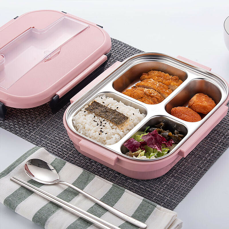 Large Stainless Steel Bento Lunch Box Durable Leak-Resistant Stylish