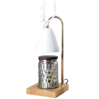 Adjustable Height Melting Wax Lamp Candle Solid Wood Base Aromatherapy Diffuser