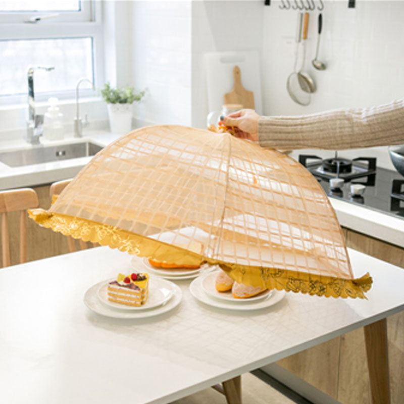 Household Kitchen Mesh Cloth Semicircle Shaped Food Dish Cover Meals