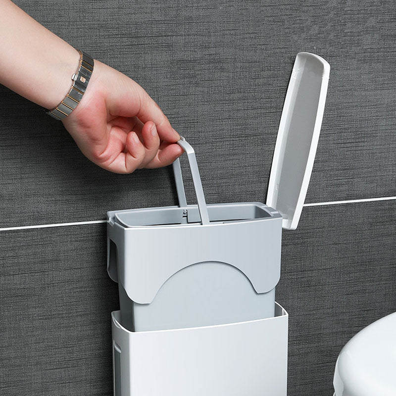 Ultra-arrow Slot Trash Can Toilet Brush Set Household Paper basket Bin AISEN