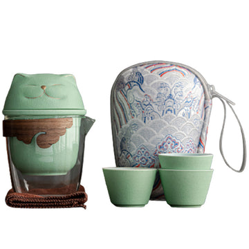 Quick Guest Cup Travel Pack Portable Outdoor Kung Fu Tea Pot Set
