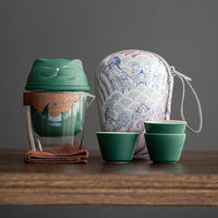 Quick Guest Cup Travel Pack Portable Outdoor Kung Fu Tea Pot Set