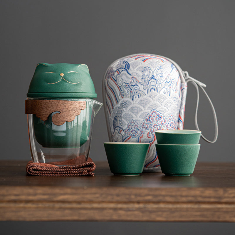 Quick Guest Cup Travel Pack Portable Outdoor Kung Fu Tea Pot Set