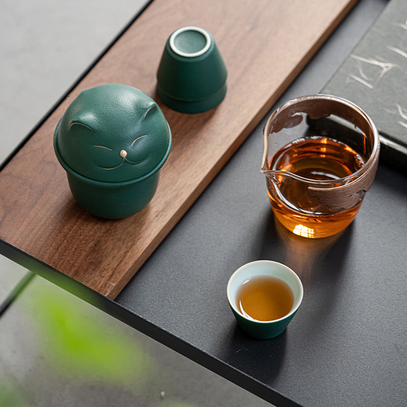 Quick Guest Cup Travel Pack Portable Outdoor Kung Fu Tea Pot Set