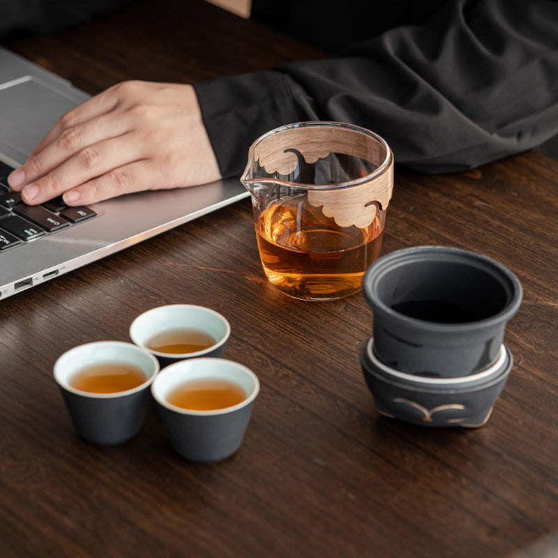 Quick Guest Cup Travel Pack Portable Outdoor Kung Fu Tea Pot Set