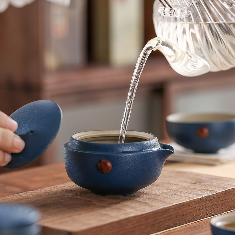 Express Cup Quick Guest Tea Pot Set Outdoor Travel Portable Teapot Ceramic