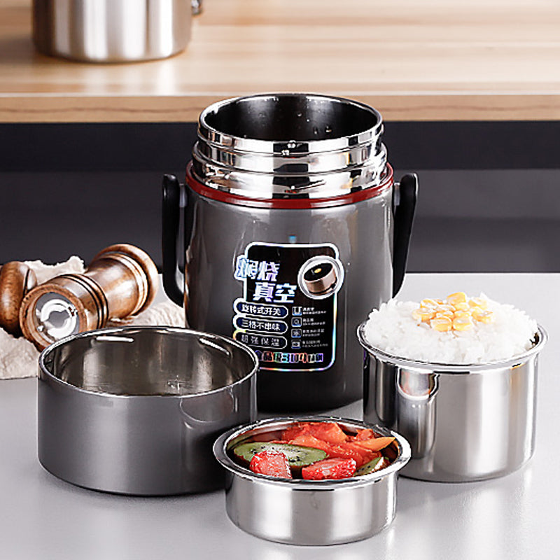 Vacuum Bento Lunch Box Stainless Steel Thermal Insulation Food Meal Container