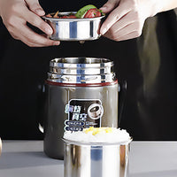 Vacuum Bento Lunch Box Stainless Steel Thermal Insulation Food Meal Container