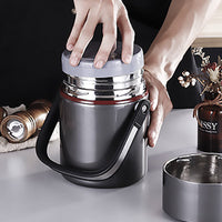 Vacuum Bento Lunch Box Stainless Steel Thermal Insulation Food Meal Container