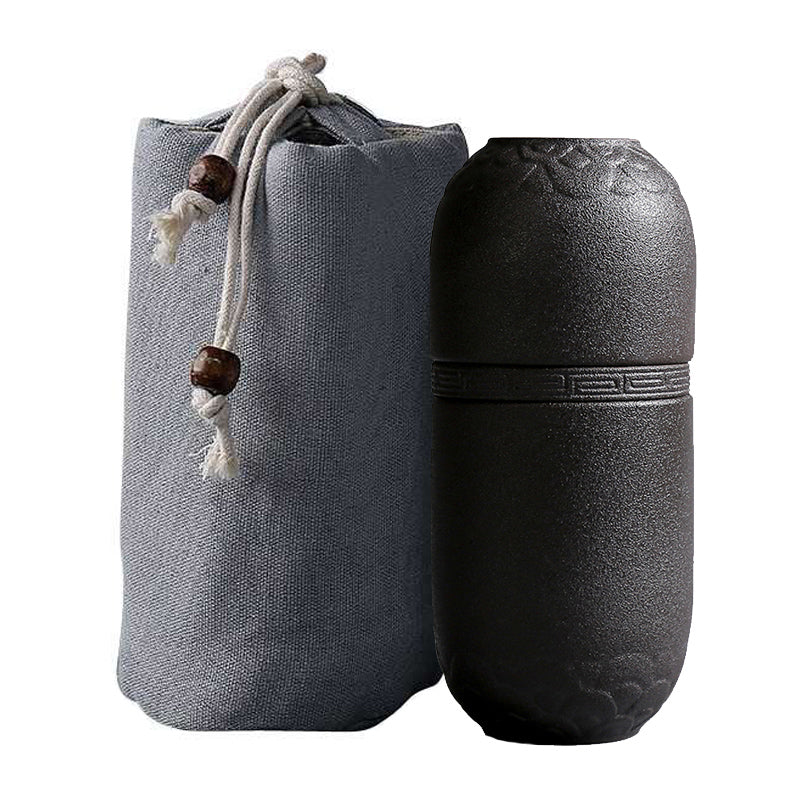 Japanese-style Outdoor Teacup Portable Cloth Bag Travel Teapot Set BPA-Free