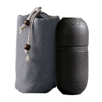Japanese-style Outdoor Teacup Portable Cloth Bag Travel Teapot Set BPA-Free