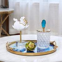 Multi-purpose Agate Storage Glass Creative Light Luxury Candy Decoration Jar
