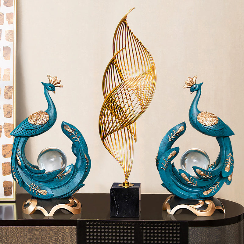 Conch Feng Shui Metal Marble Ornament High-end Modern Light Luxury Decorations