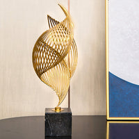 Conch Feng Shui Metal Marble Ornament High-end Modern Light Luxury Decorations
