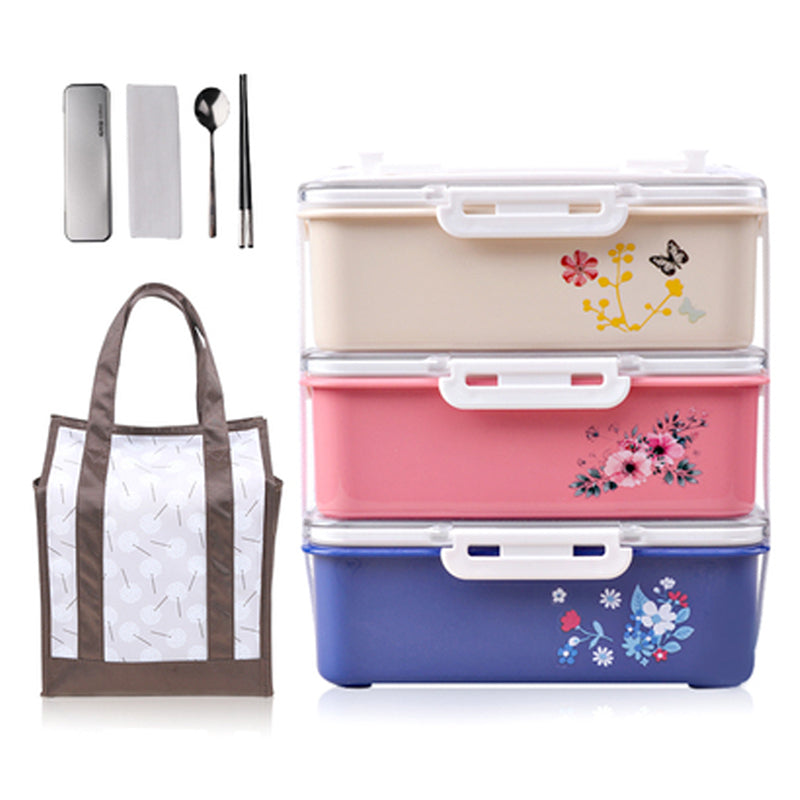 Microwave Bento Lunch Box Picnic Food Fruit Container Storage Box Japanese Style