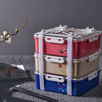 Microwave Bento Lunch Box Picnic Food Fruit Container Storage Box Japanese Style