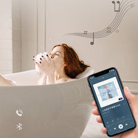 Smart Bathroom Mirror Toilet Wall Hanging LED Magnifying Glass Light Anti-fog