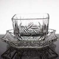 High-end Crystal Glass Porridge Bowl Meat Soup Dessert Square Dishes