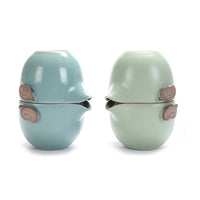 Portable Travel Bag Ceramic Kung Fu Tea Pot Set Outdoor Teapot Cup