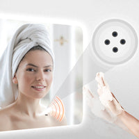Smart Bathroom Mirror Toilet Wall Hanging LED Magnifying Glass Light Anti-fog