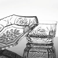 High-end Crystal Glass Porridge Bowl Meat Soup Dessert Square Dishes