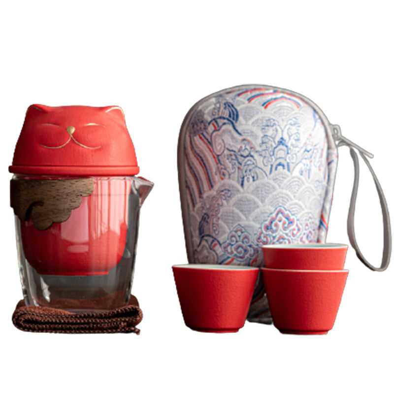 Quick Guest Cup Travel Pack Portable Outdoor Kung Fu Tea Pot Set