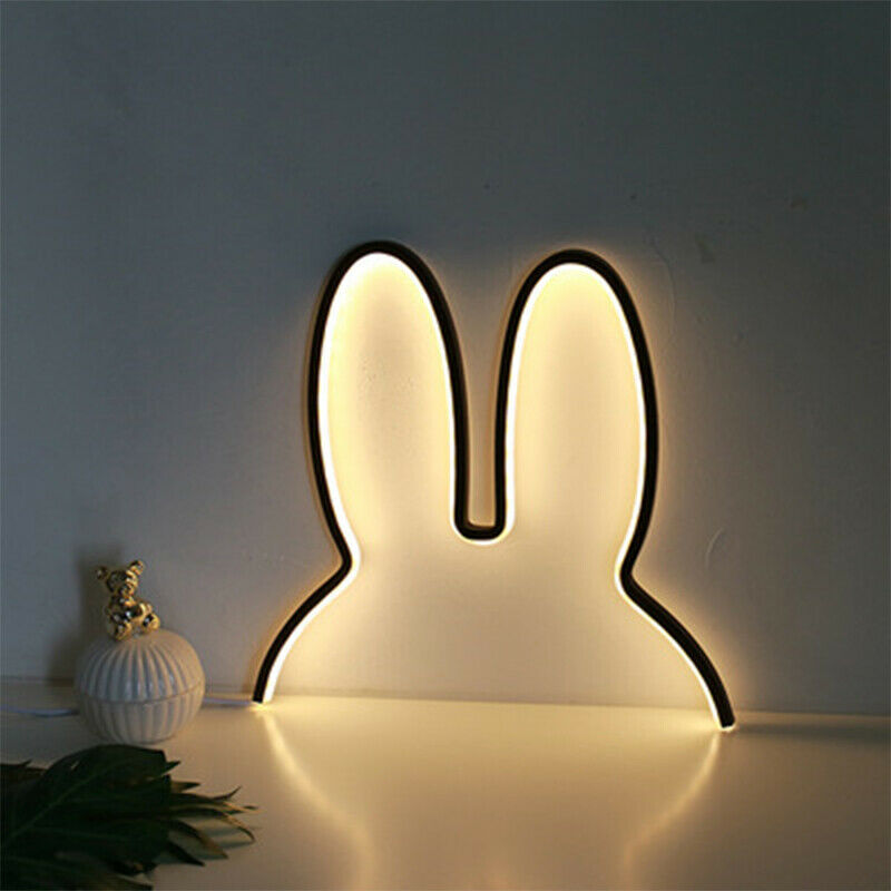 Nordic Style Room Layout Decoration Bedroom Wall Creative Rabbit LED Lamp