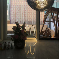 Nordic Style Room Layout Decoration Bedroom Wall Creative Rabbit LED Lamp