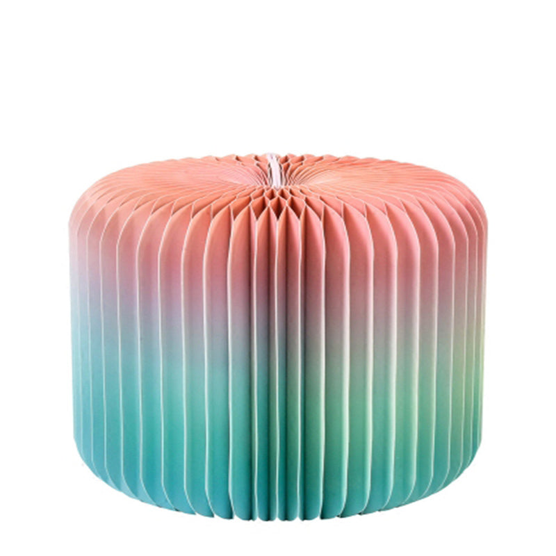 Creative Furniture Paper Stool Flow Color Folding Portable Home Living Room