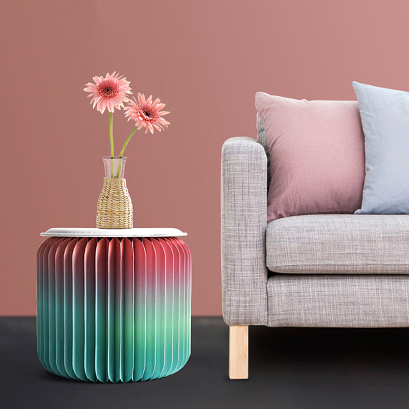 Creative Furniture Paper Stool Flow Color Folding Portable Home Living Room