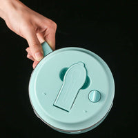 Stainless Steel Insulated Round Anti-scald Bento Lunch Box Snack Cup Portable