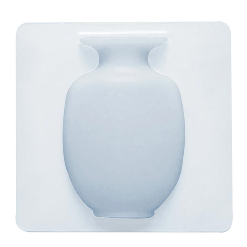 Magic Rubber Silicone Sticky Flower Wall Mounted Vase Container Bottle Storage