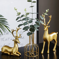 Lucky Deer Ornaments High-end  Sculptures Figurines Vase Living Room Office Desk