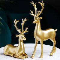 Lucky Deer Ornaments High-end  Sculptures Figurines Vase Living Room Office Desk